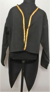 Kids Costumes to Hire - Black Tailcoat with Gold Detail - CHILD